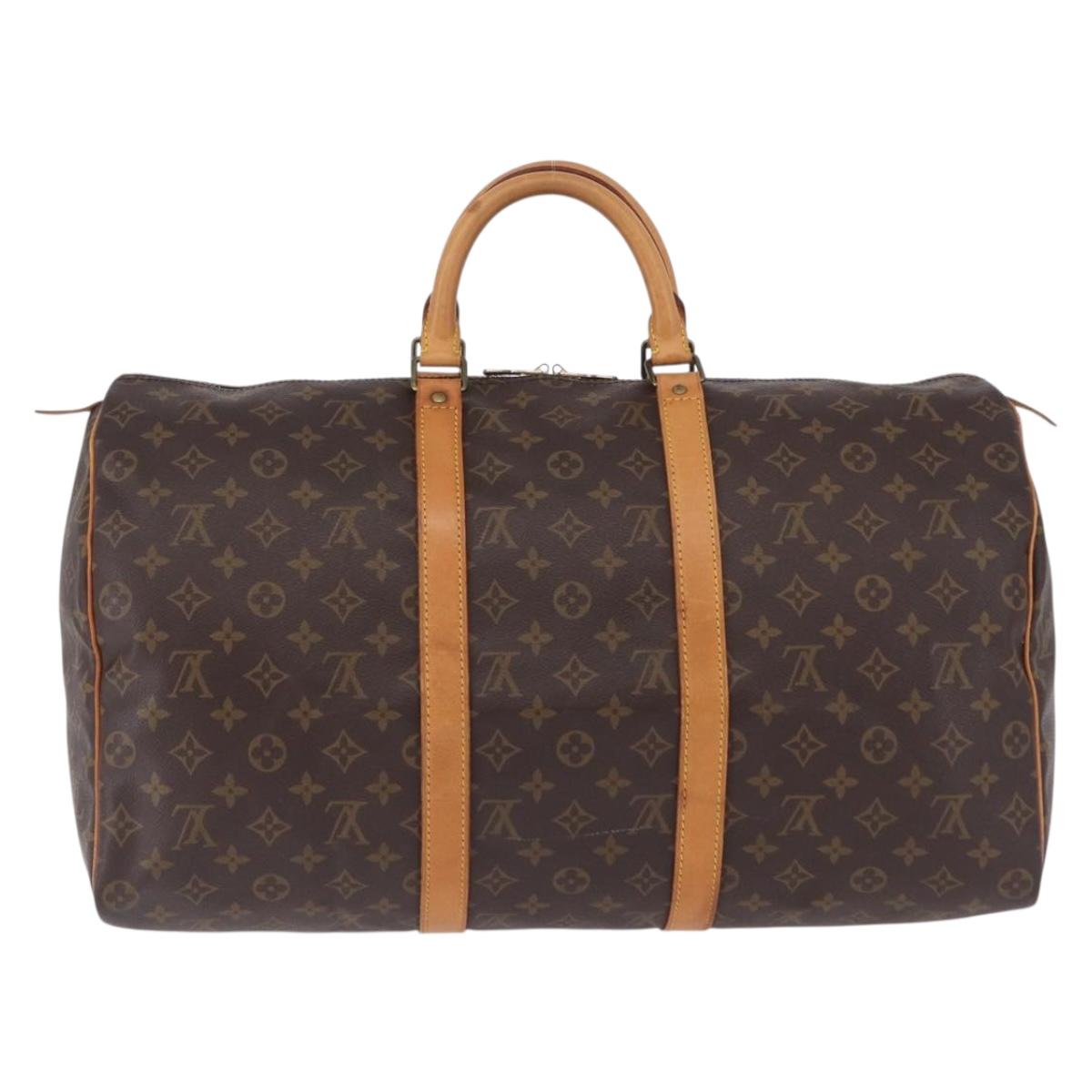 LOUIS VUITTON Monogram Keepall 50 Boston Bag M41426 LV Auth ka5380V