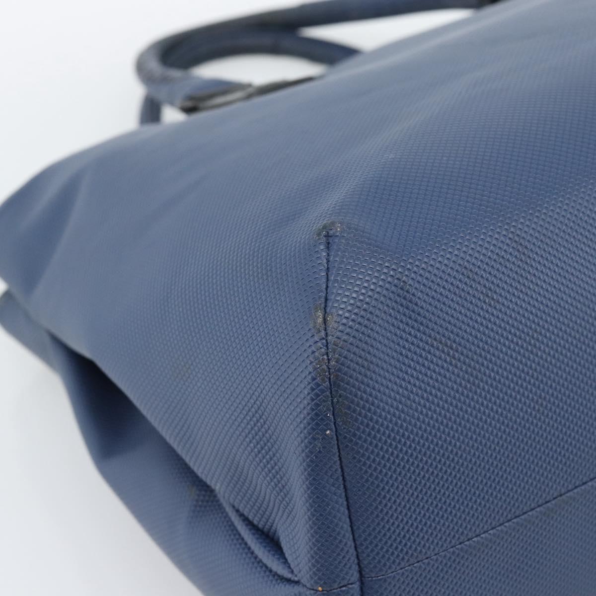 BOTTEGA VENETA Hand Bag Leather Blue Black Auth ka5382