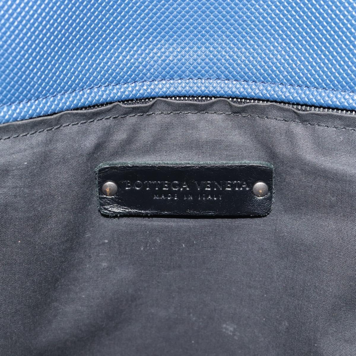 BOTTEGA VENETA Hand Bag Leather Blue Black Auth ka5382