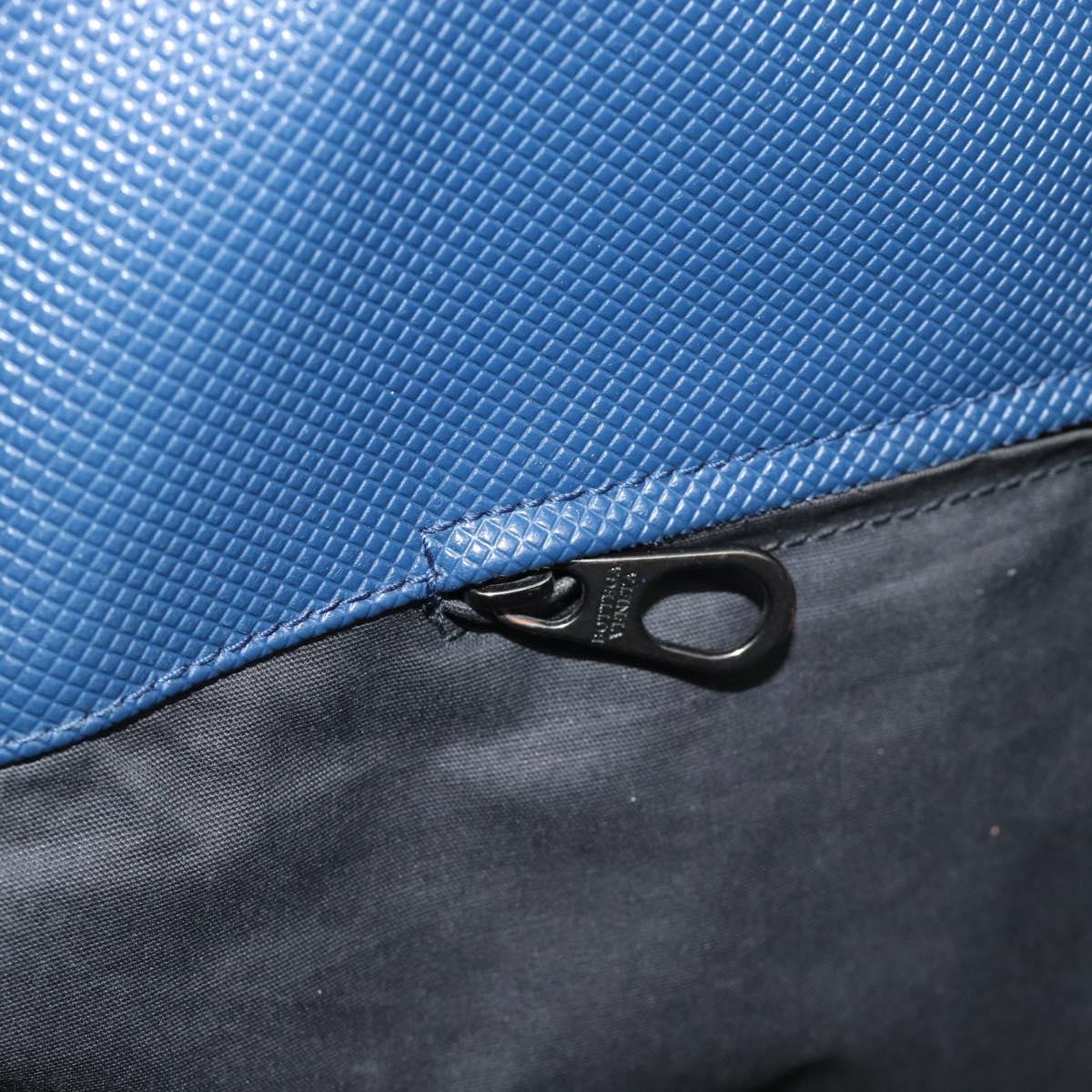 BOTTEGA VENETA Hand Bag Leather Blue Black Auth ka5382