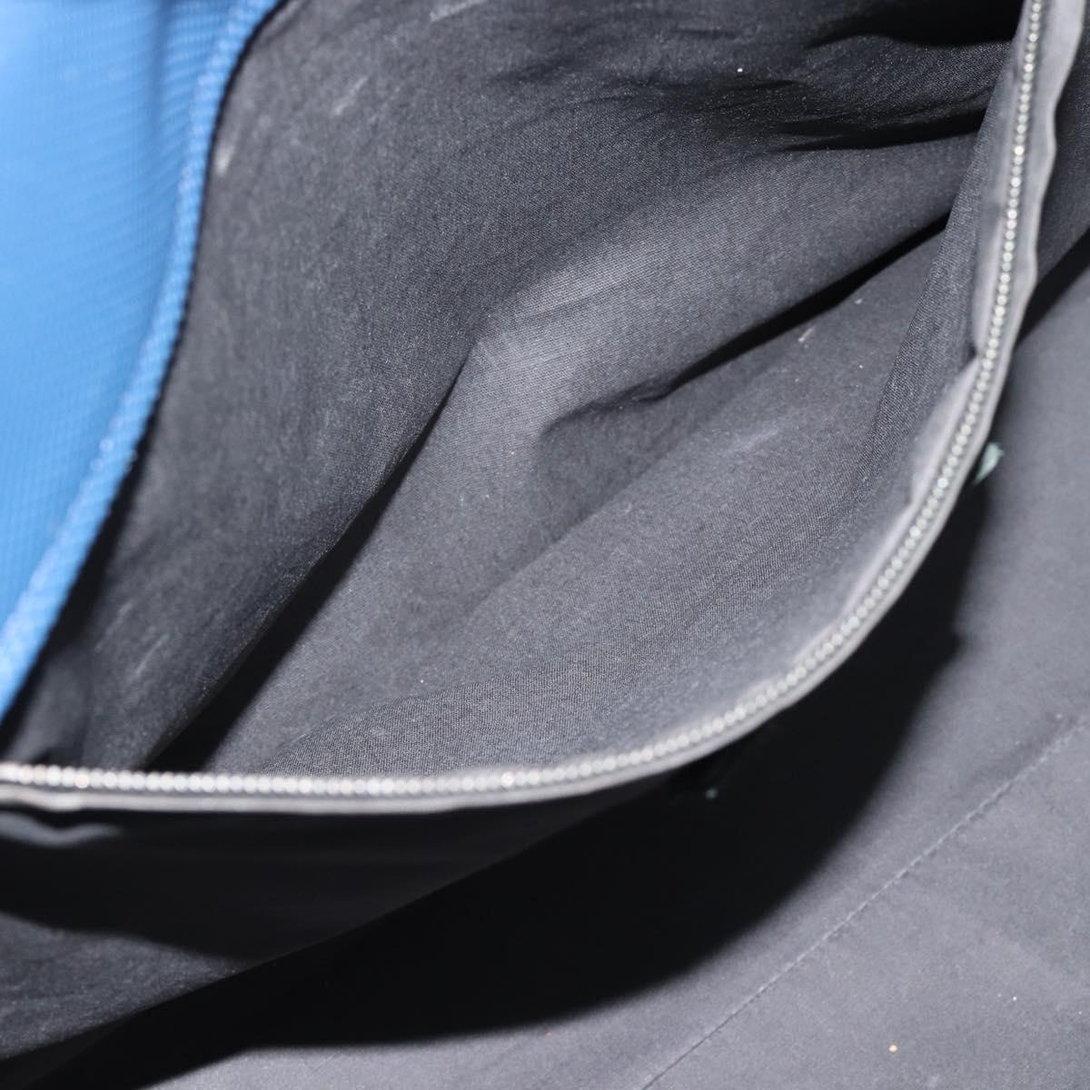 BOTTEGA VENETA Hand Bag Leather Blue Black Auth ka5382