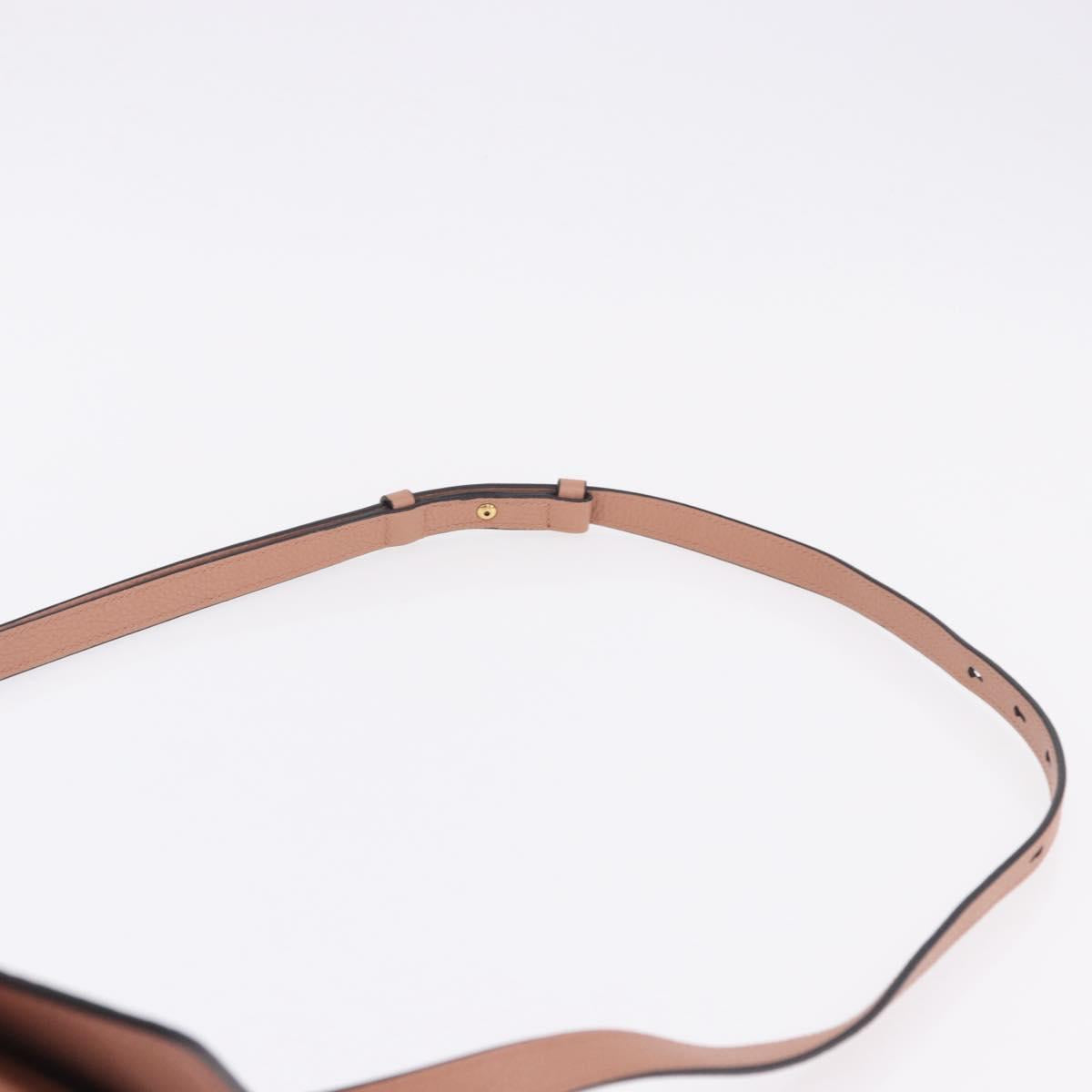 Salvatore Ferragamo Gancini Hand Bag Leather 2way Pink Gold Tone Auth ka5387V