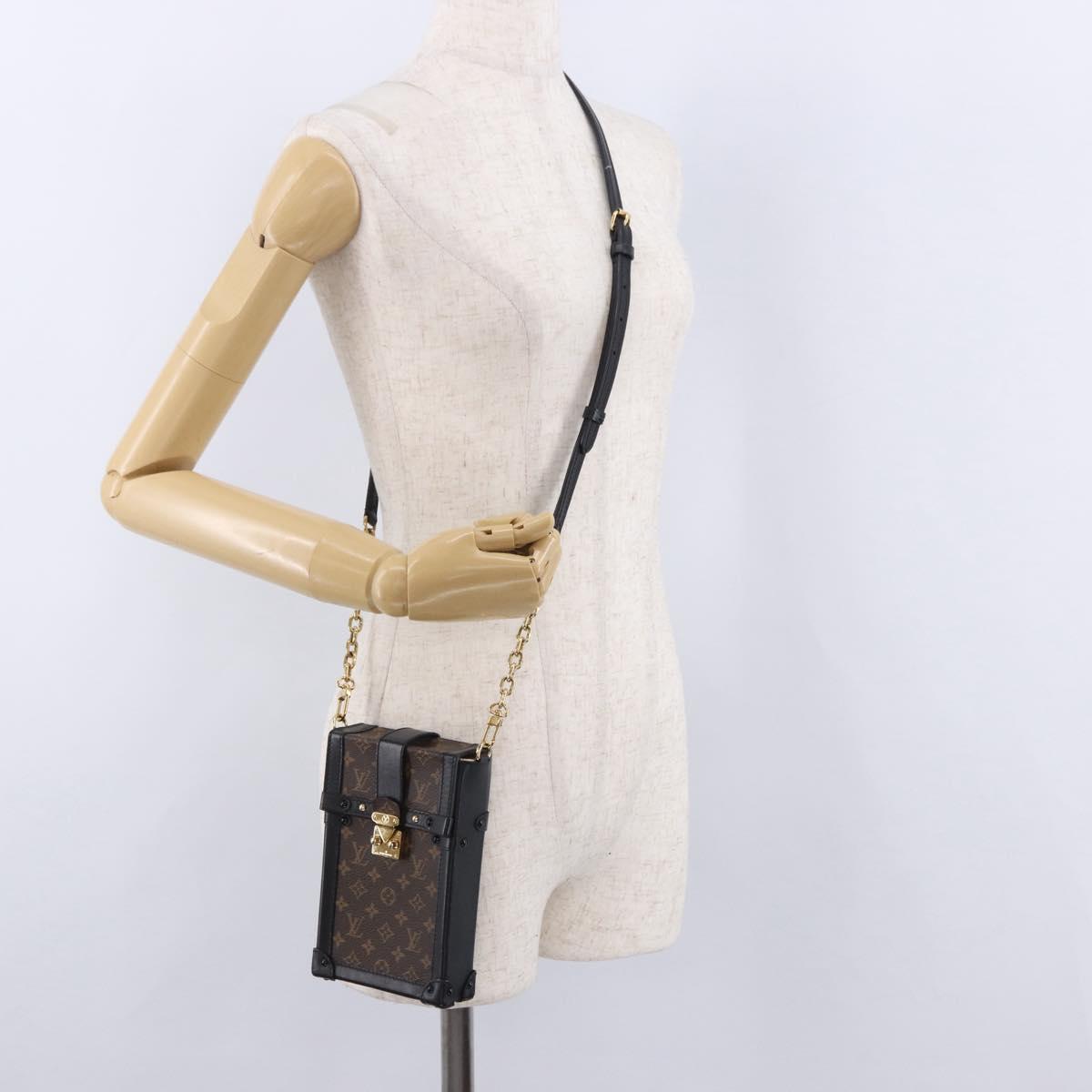 LOUIS VUITTON Monogram Pochette Trunk Vertical Shoulder Bag M63913 Auth ka5398M