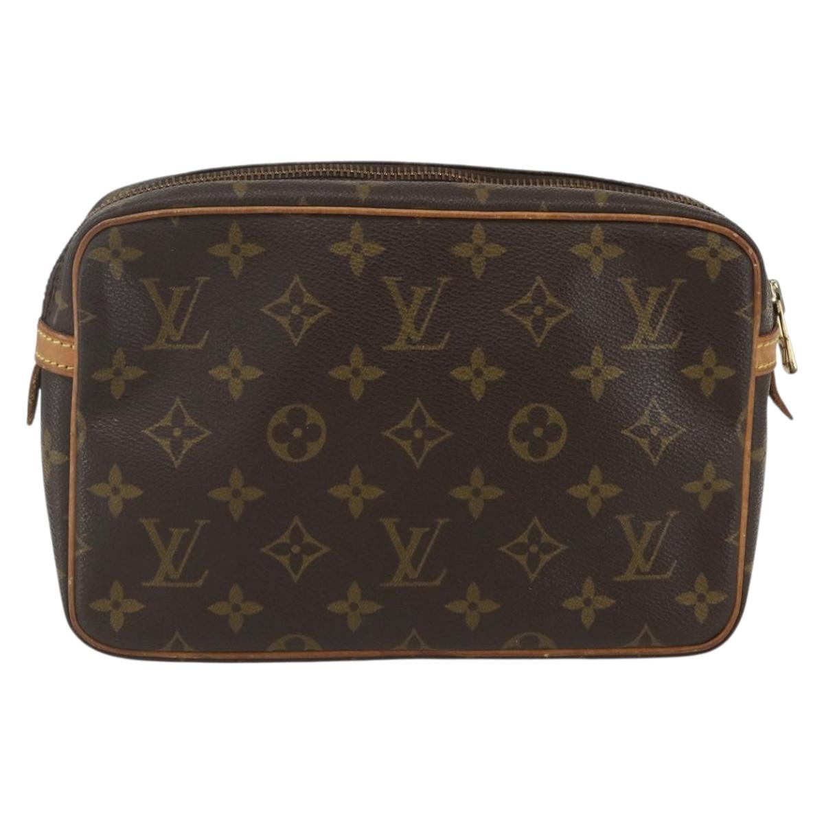 LOUIS VUITTON Monogram Compiegne 23 Clutch Bag M51847 LV Auth ka540