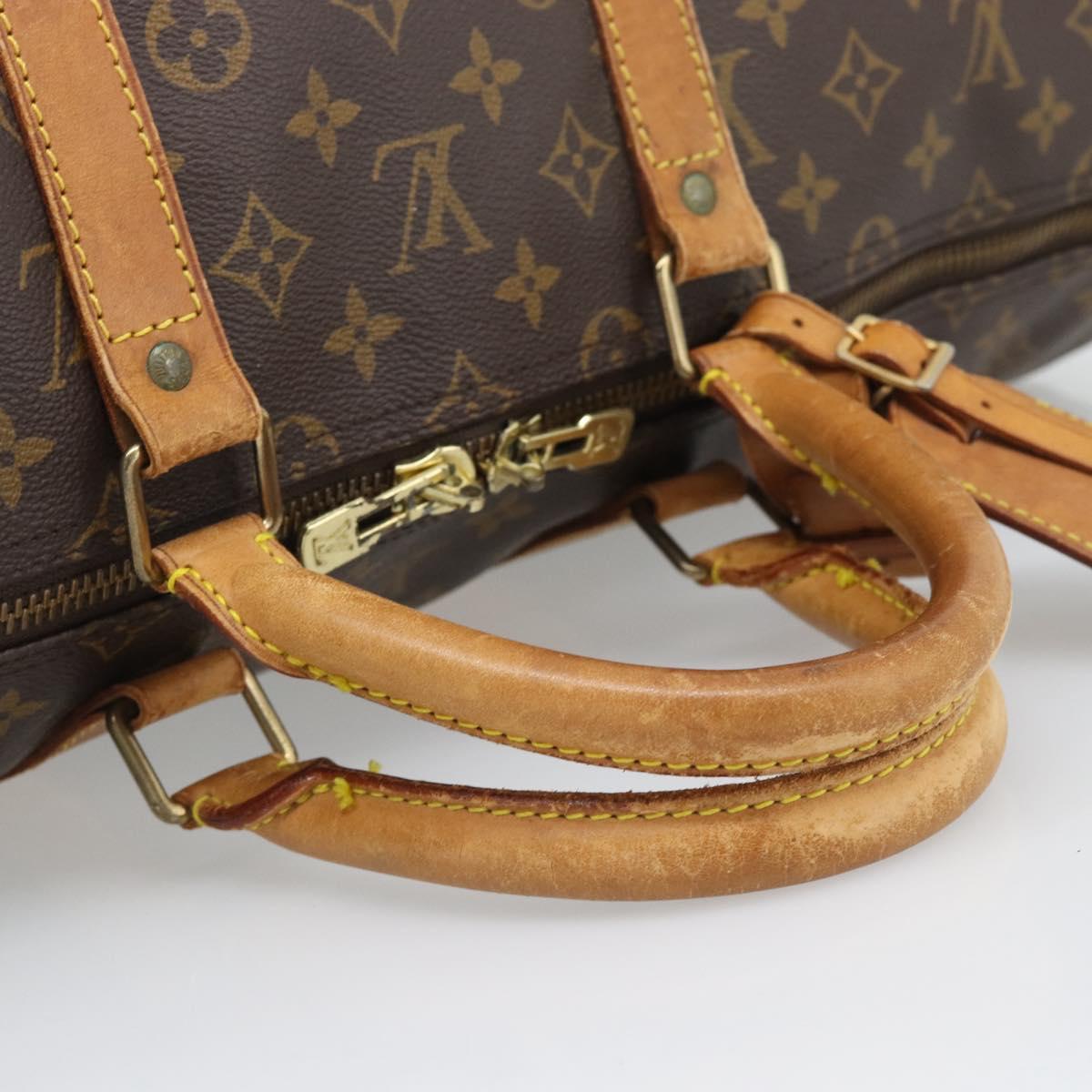 LOUIS VUITTON Monogram Keepall 55 Boston Bag M41424 LV Auth ka5404