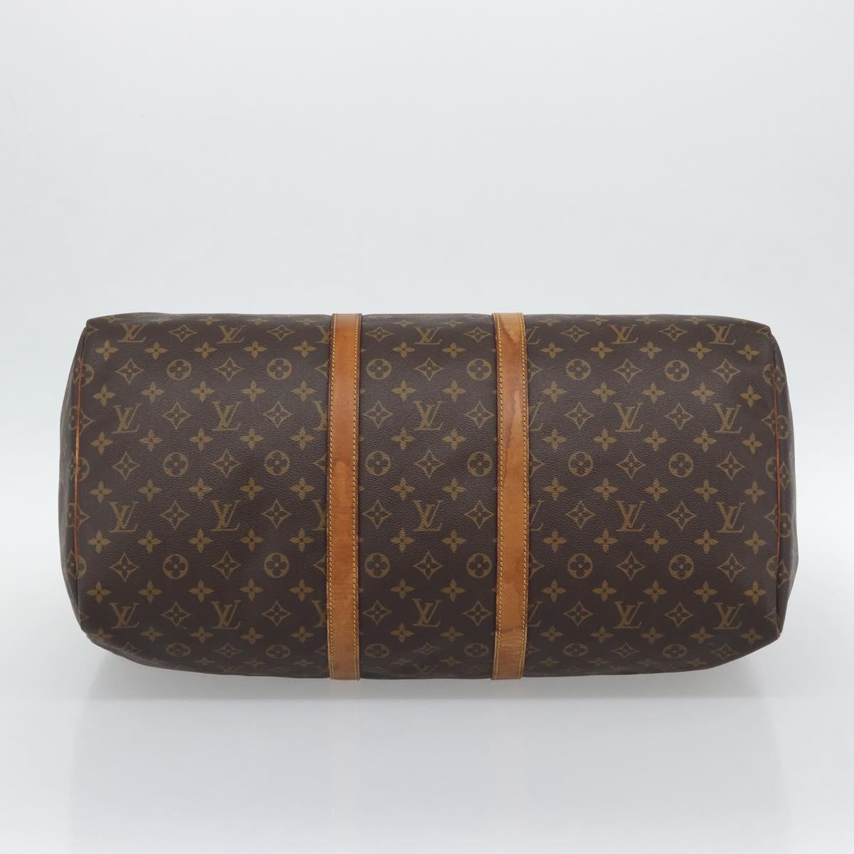 LOUIS VUITTON Monogram Keepall 55 Boston Bag M41424 LV Auth ka5404