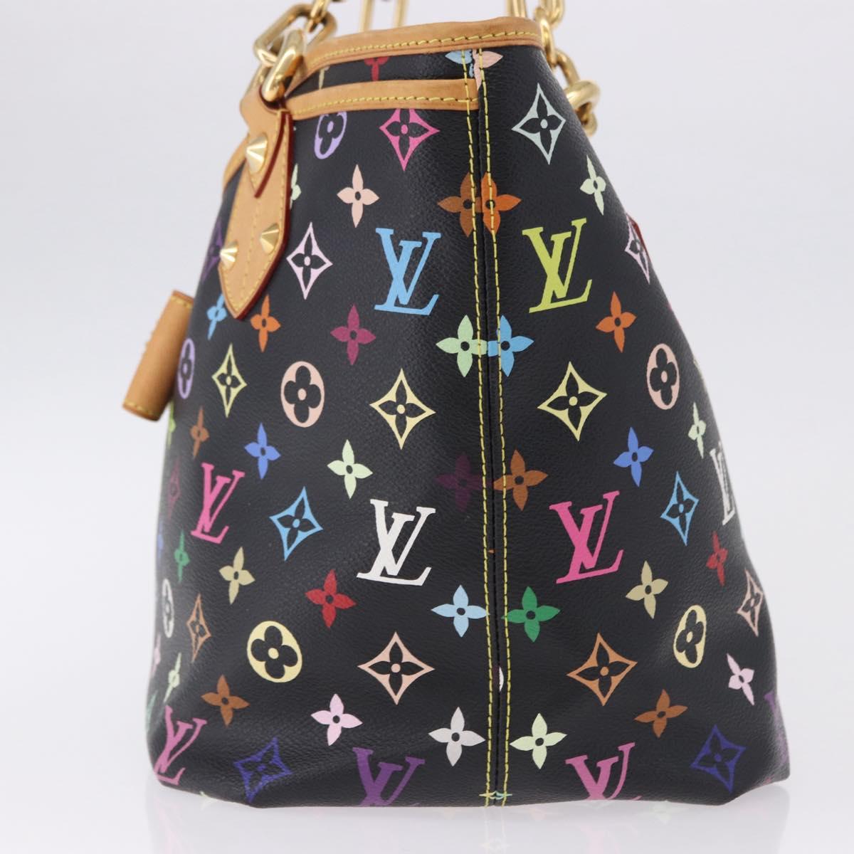 LOUIS VUITTON Monogram Multicolor Annie GM Tote Bag Black M40304 LV Auth ka5405V
