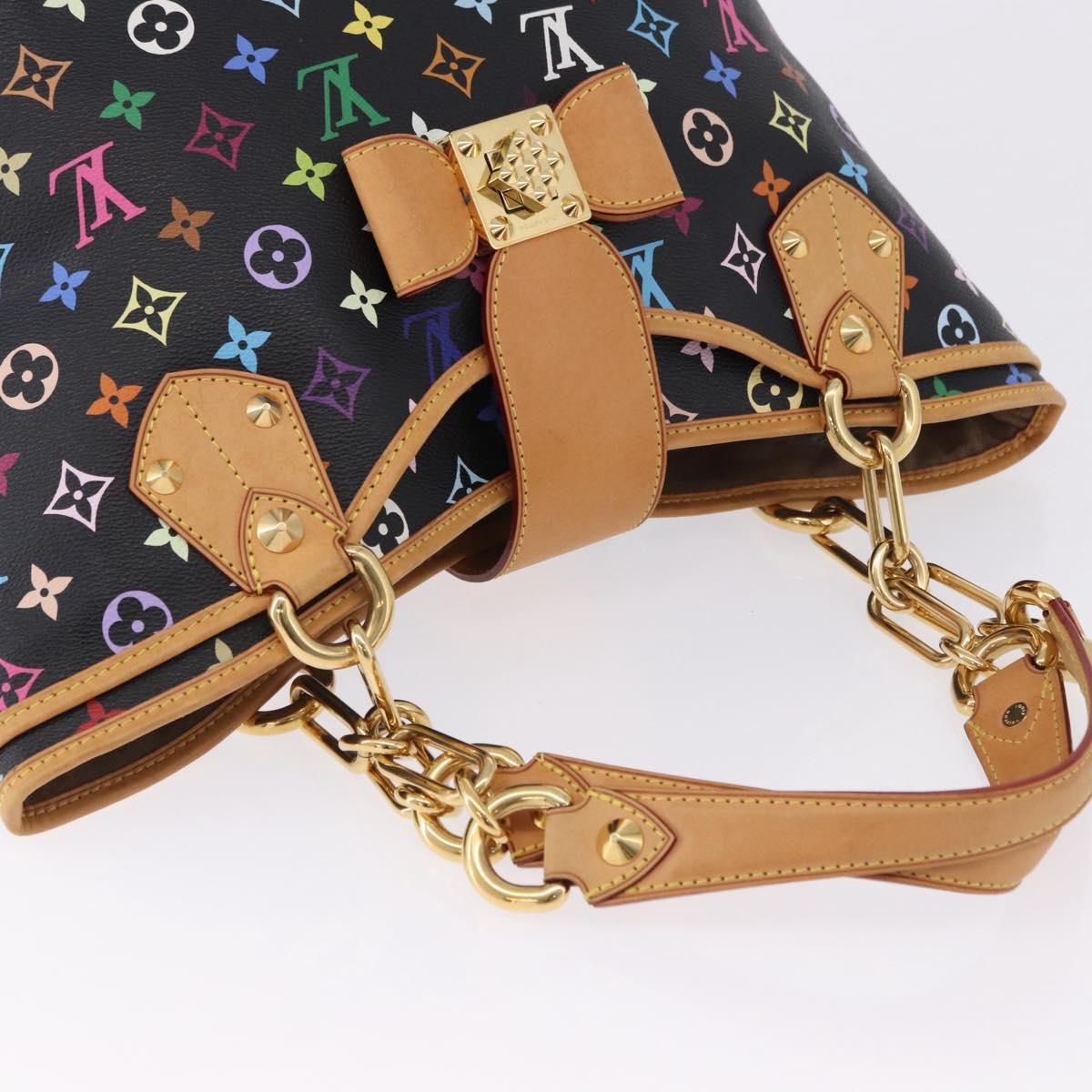 LOUIS VUITTON Monogram Multicolor Annie GM Tote Bag Black M40304 LV Auth ka5405V