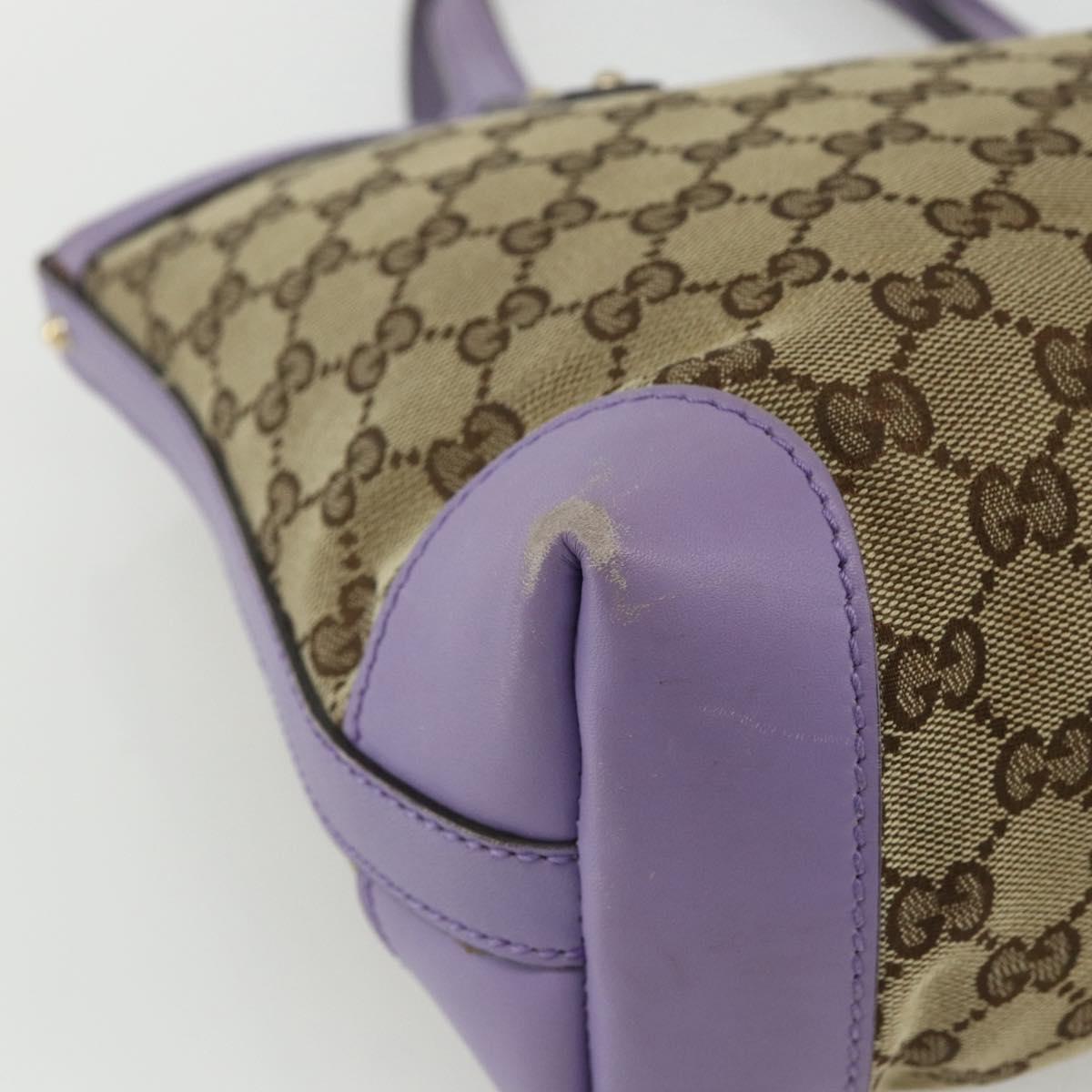 GUCCI GG Canvas Tote Bag Beige Gold 269878 Auth ka541