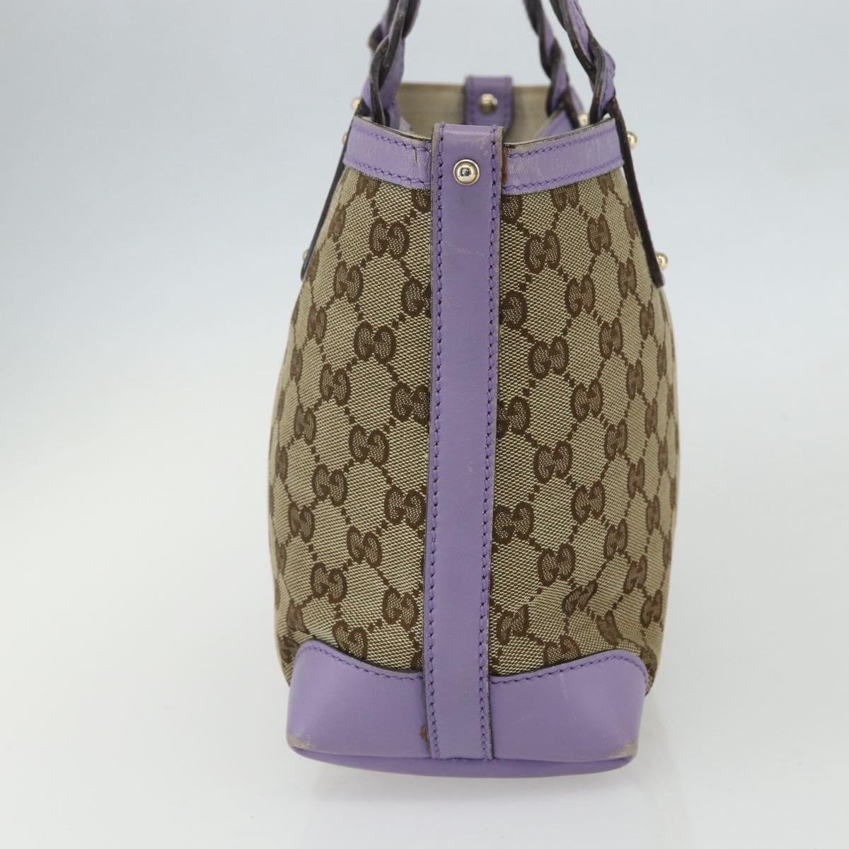 GUCCI GG Canvas Tote Bag Beige Gold 269878 Auth ka541