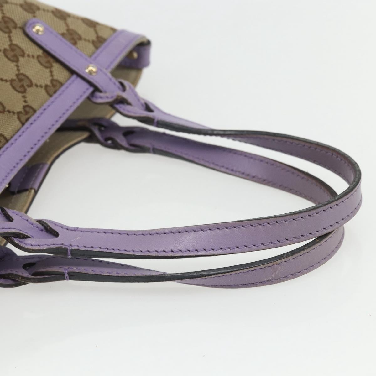 GUCCI GG Canvas Tote Bag Beige Gold 269878 Auth ka541