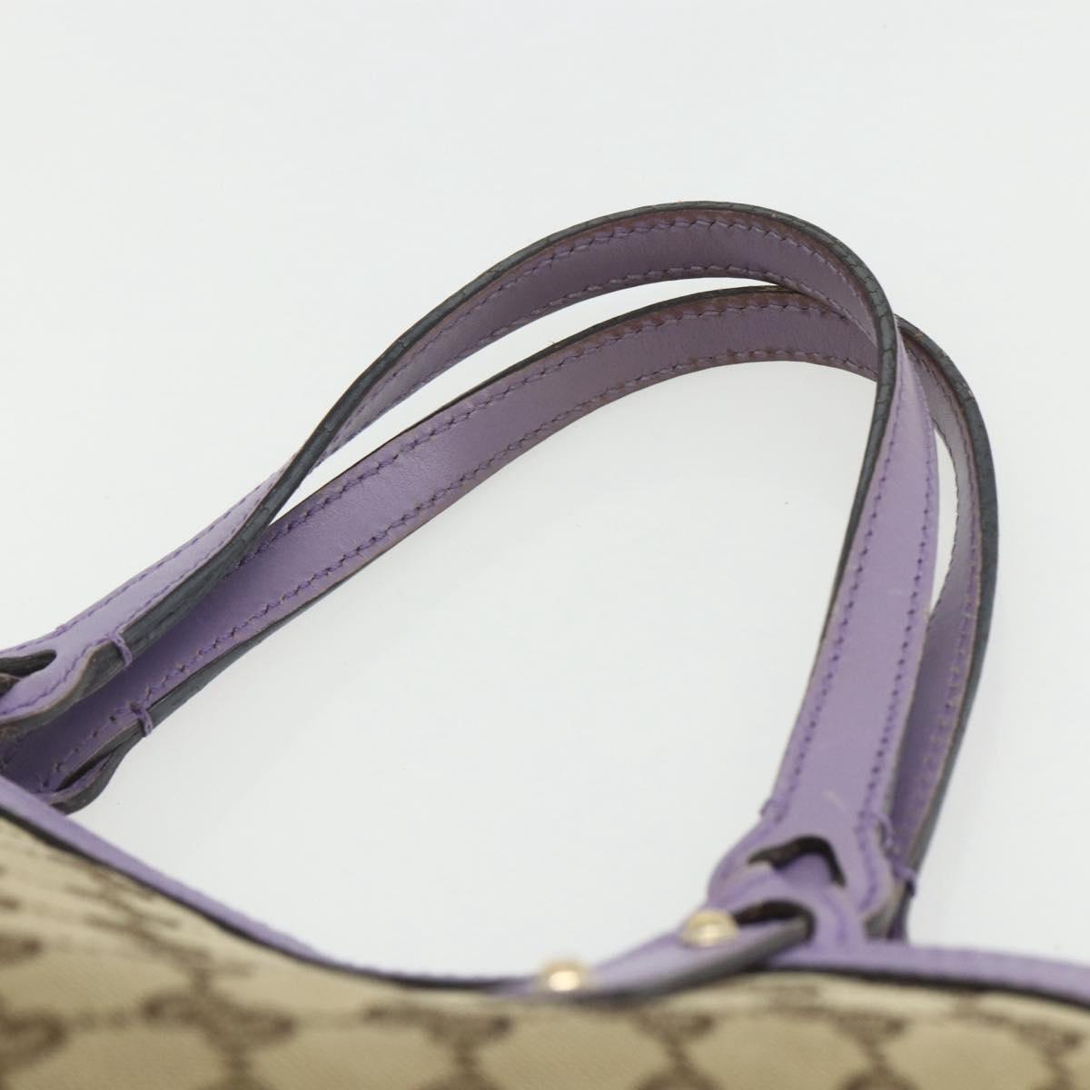 GUCCI GG Canvas Tote Bag Beige Gold 269878 Auth ka541