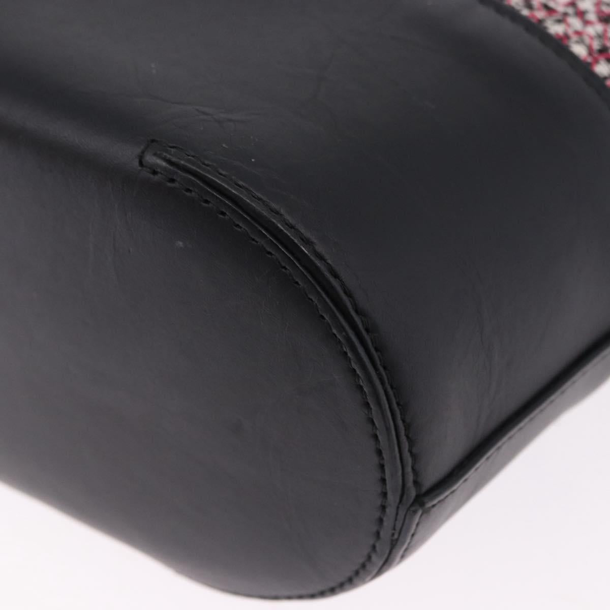 BALENCIAGA Hand Bag Canvas 2way Red Black 410790 Auth ka5418V