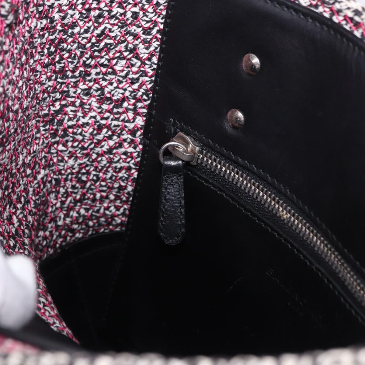 BALENCIAGA Hand Bag Canvas 2way Red Black 410790 Auth ka5418V