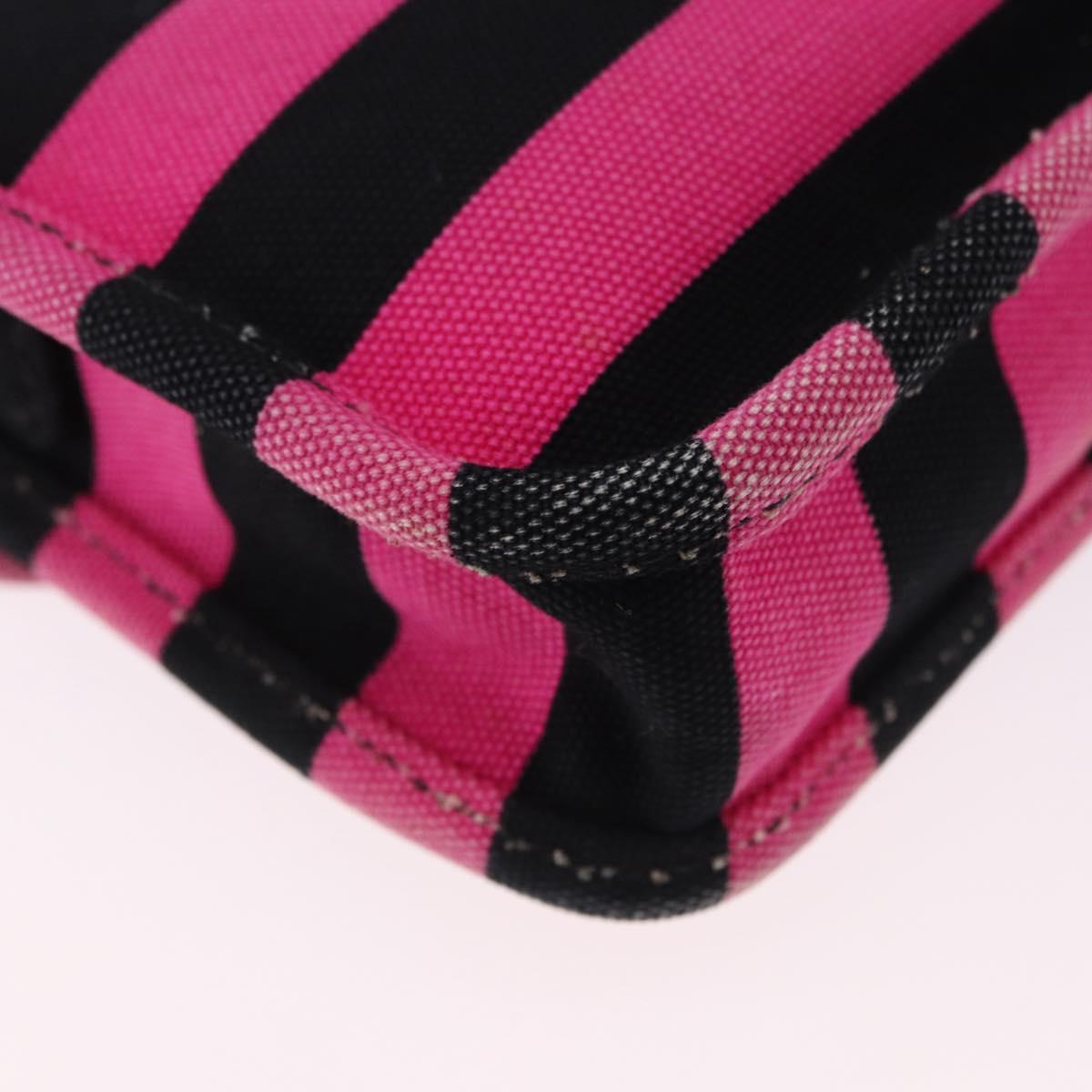 PRADA Shoulder Bag Canvas Pink Black Auth ka5421