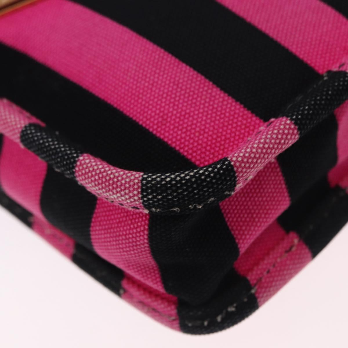 PRADA Shoulder Bag Canvas Pink Black Auth ka5421