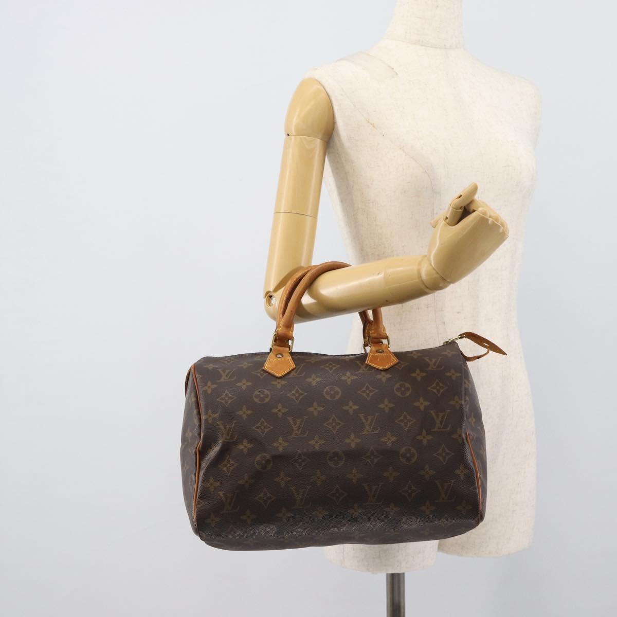LOUIS VUITTON Monogram Speedy 30 Hand Bag M41526 LV Auth ka5425