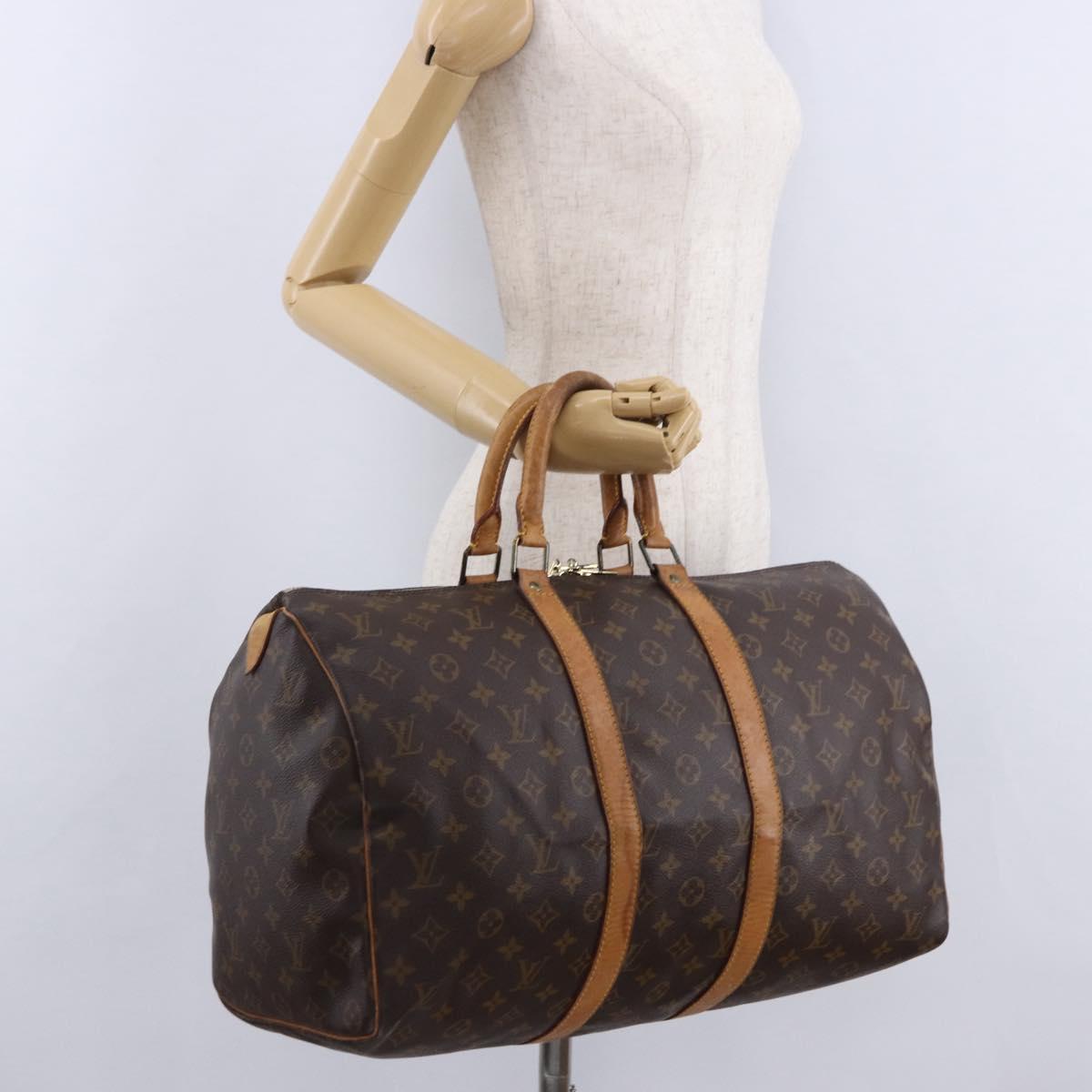 LOUIS VUITTON Monogram Keepall 45 Boston Bag M41428 LV Auth ka5426