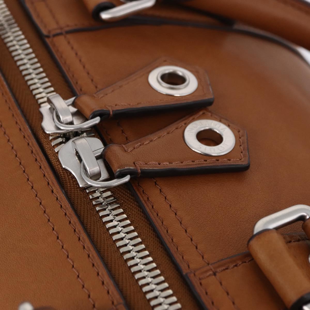 LOUIS VUITTON Keepall Bandouliere 50 Leather Brown Silver M21346 Auth ka5427SM