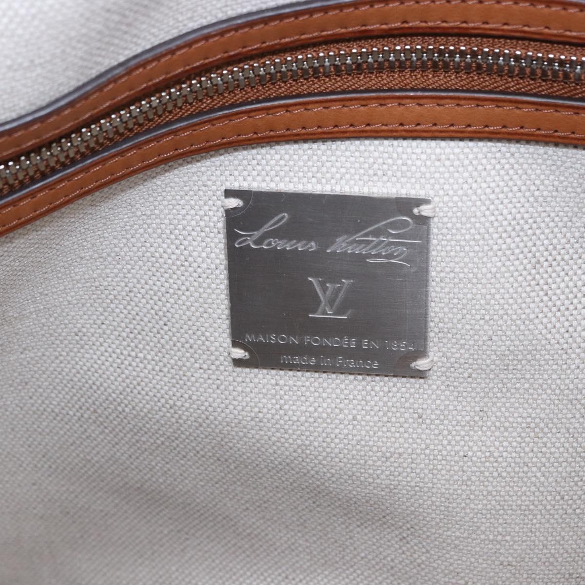LOUIS VUITTON Keepall Bandouliere 50 Leather Brown Silver M21346 Auth ka5427SM