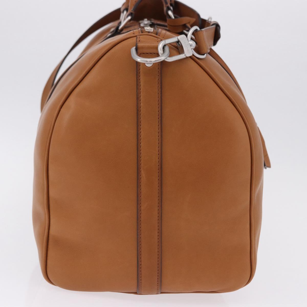 LOUIS VUITTON Keepall Bandouliere 50 Leather Brown Silver M21346 Auth ka5427SM