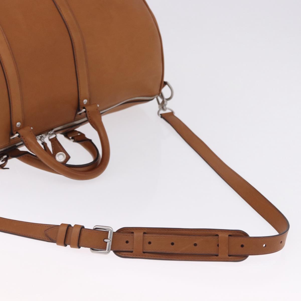 LOUIS VUITTON Keepall Bandouliere 50 Leather Brown Silver M21346 Auth ka5427SM