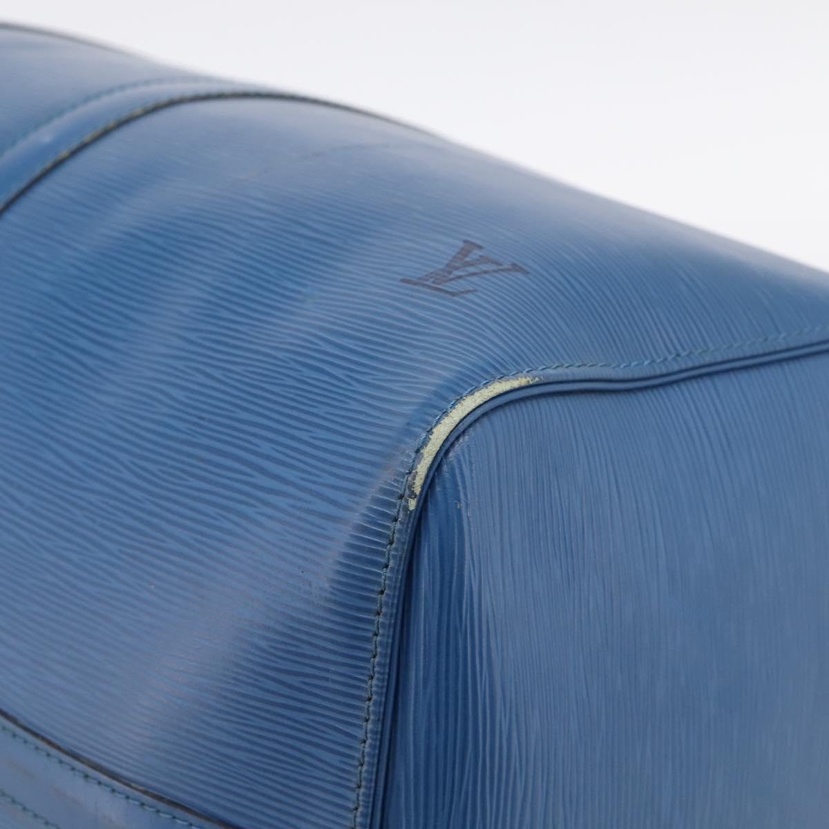 LOUIS VUITTON Epi Keepall 50 Boston Bag Blue M42965 LV Auth ka5428A