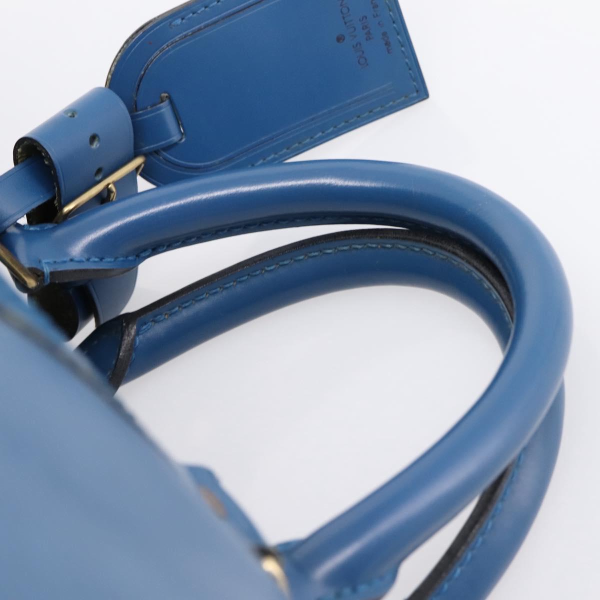 LOUIS VUITTON Epi Keepall 50 Boston Bag Blue M42965 LV Auth ka5428A