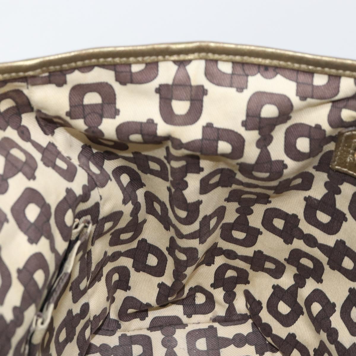 GUCCI GG Canvas Sherry Line Tote Bag Beige Gold 137396 Auth ka543