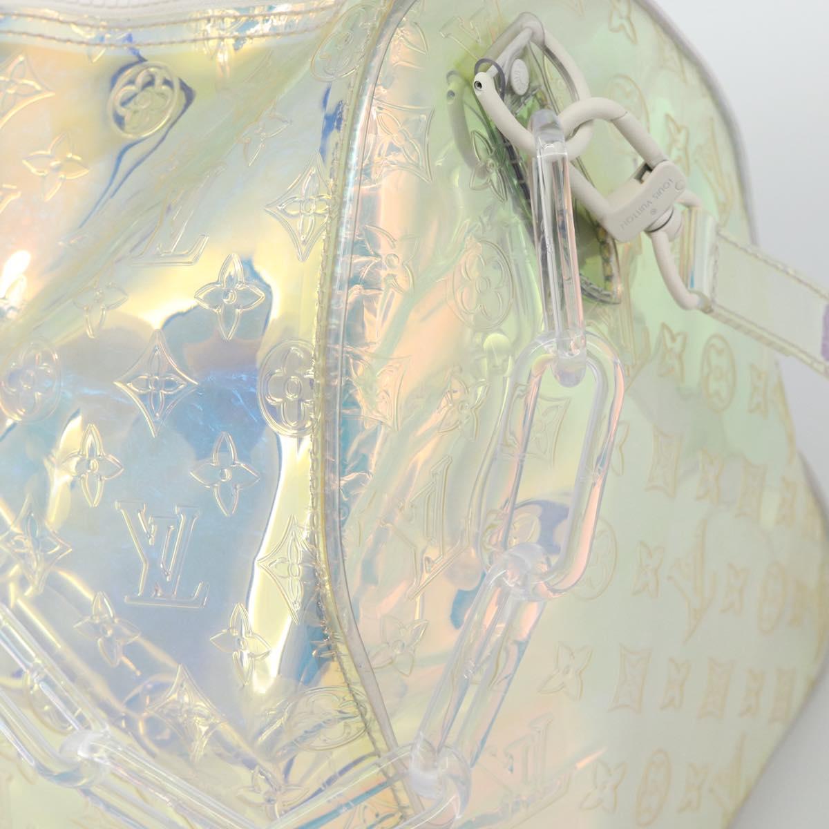 LOUIS VUITTON Monogram Prism Keepall Bandouliere 50 Clear M53271 LV Auth ka5430M