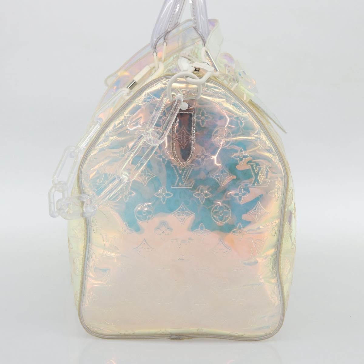 LOUIS VUITTON Monogram Prism Keepall Bandouliere 50 Clear M53271 LV Auth ka5430M