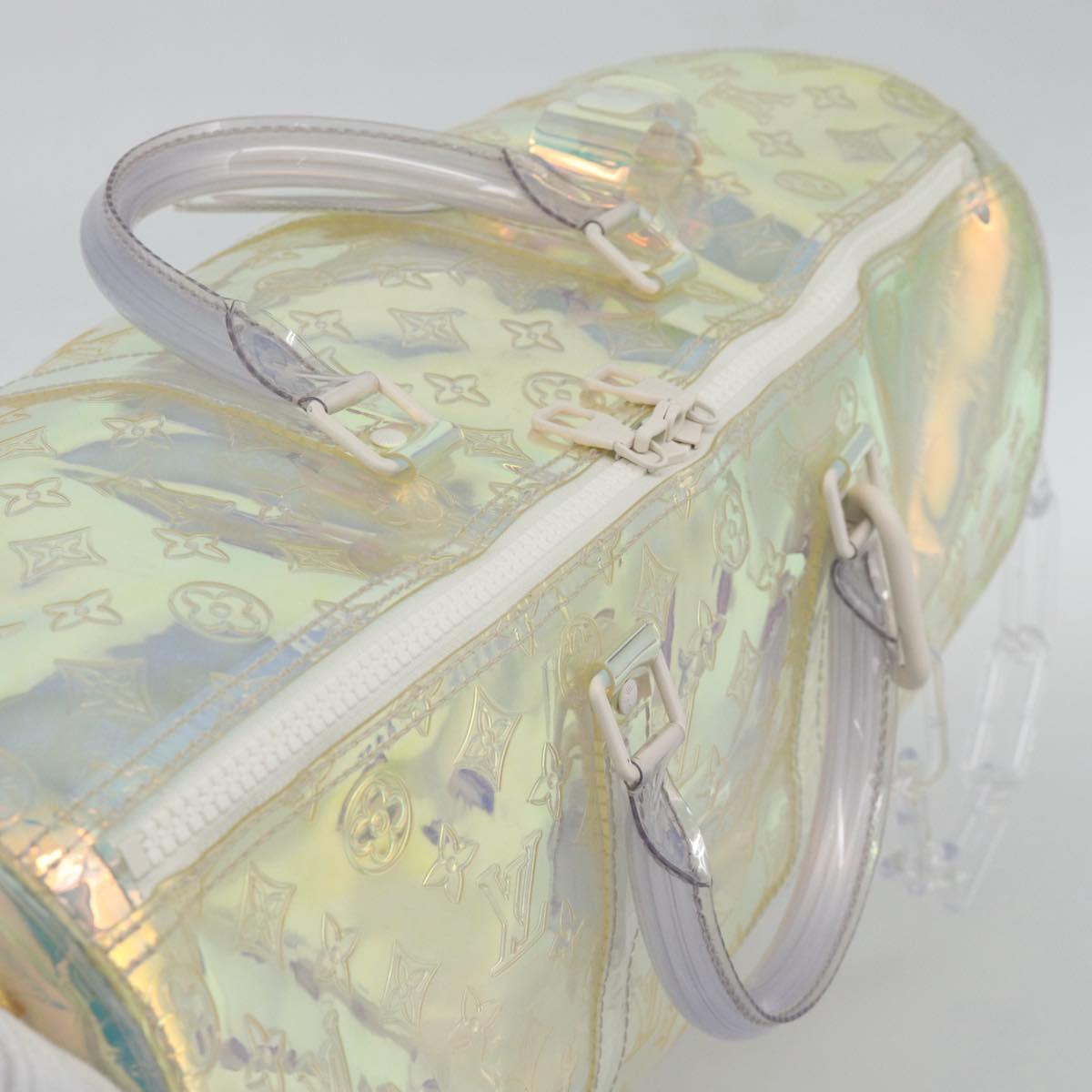 LOUIS VUITTON Monogram Prism Keepall Bandouliere 50 Clear M53271 LV Auth ka5430M