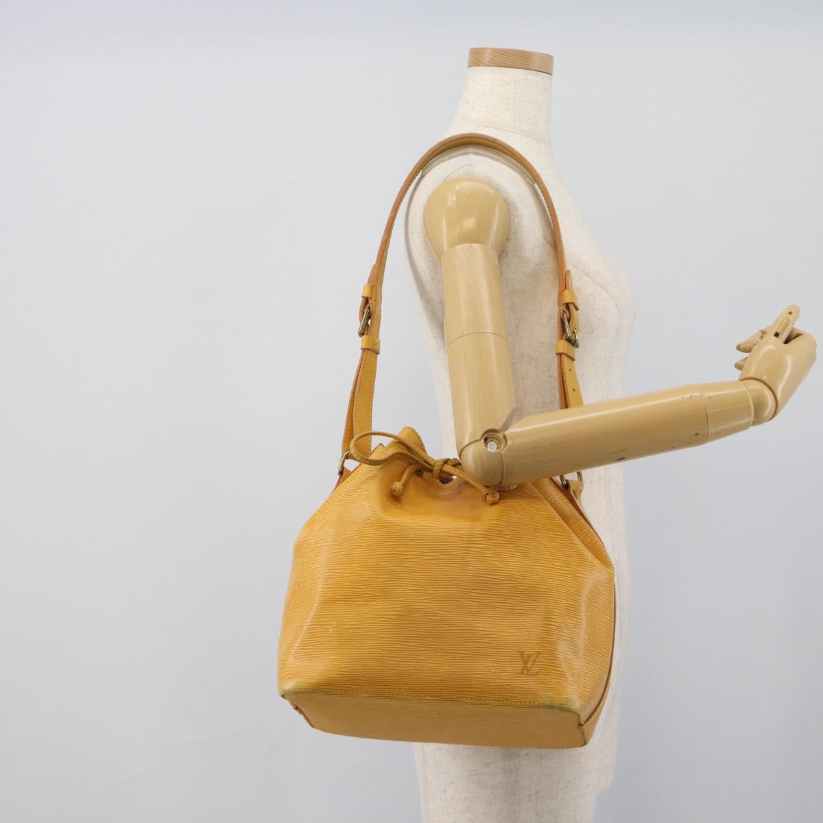 LOUIS VUITTON Epi Petit Noe Shoulder Bag Tassili Yellow M44109 LV Auth ka5433