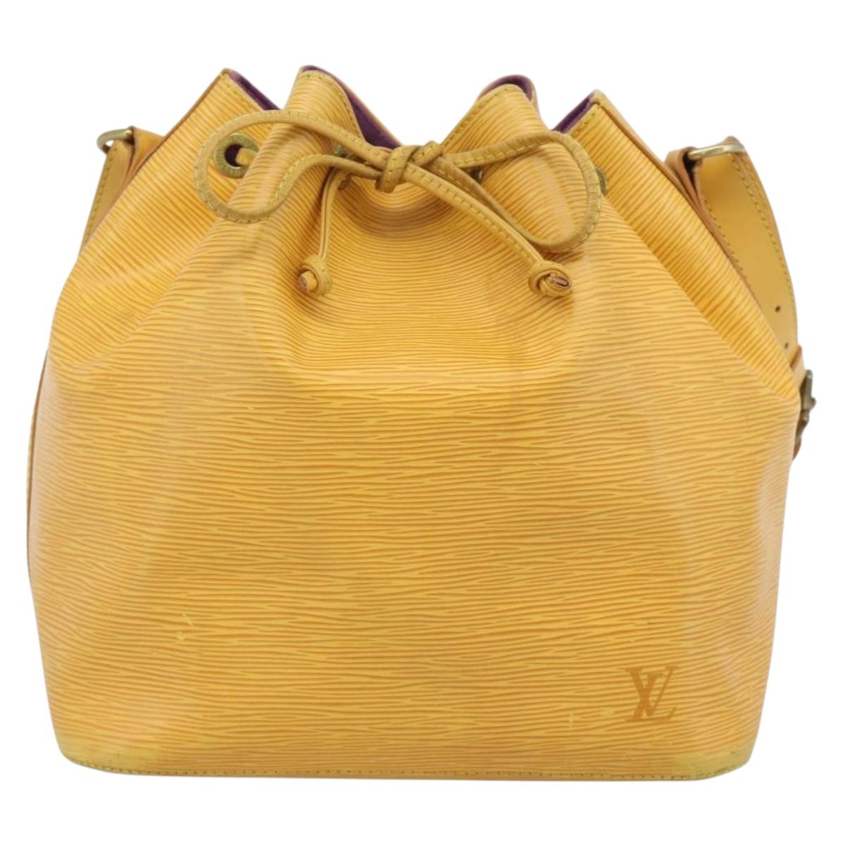 LOUIS VUITTON Epi Petit Noe Shoulder Bag Tassili Yellow M44109 LV Auth ka5433