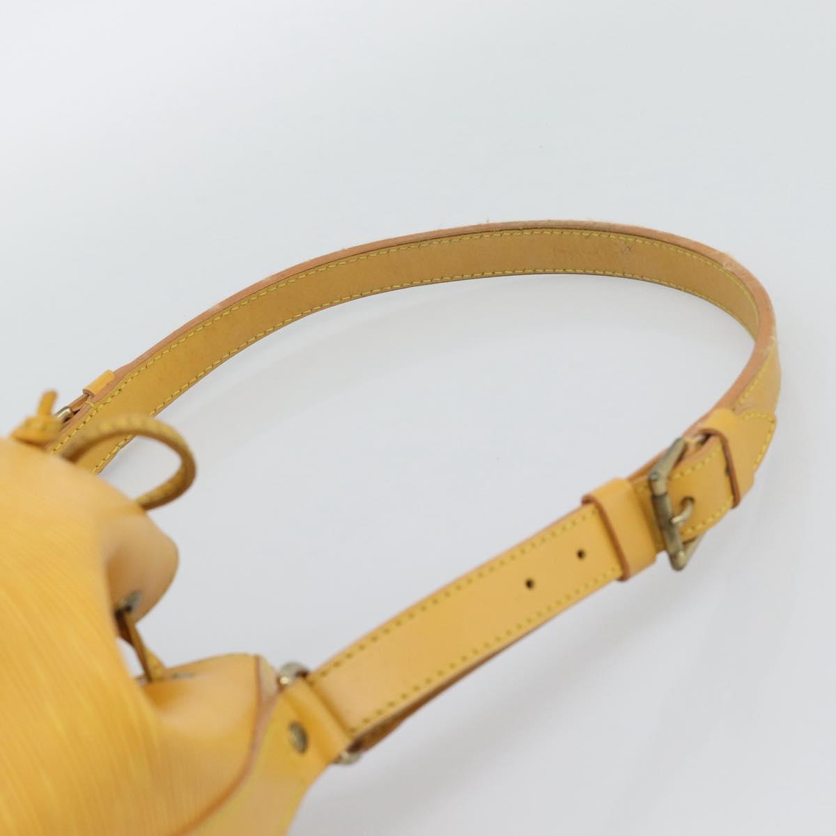 LOUIS VUITTON Epi Petit Noe Shoulder Bag Tassili Yellow M44109 LV Auth ka5433