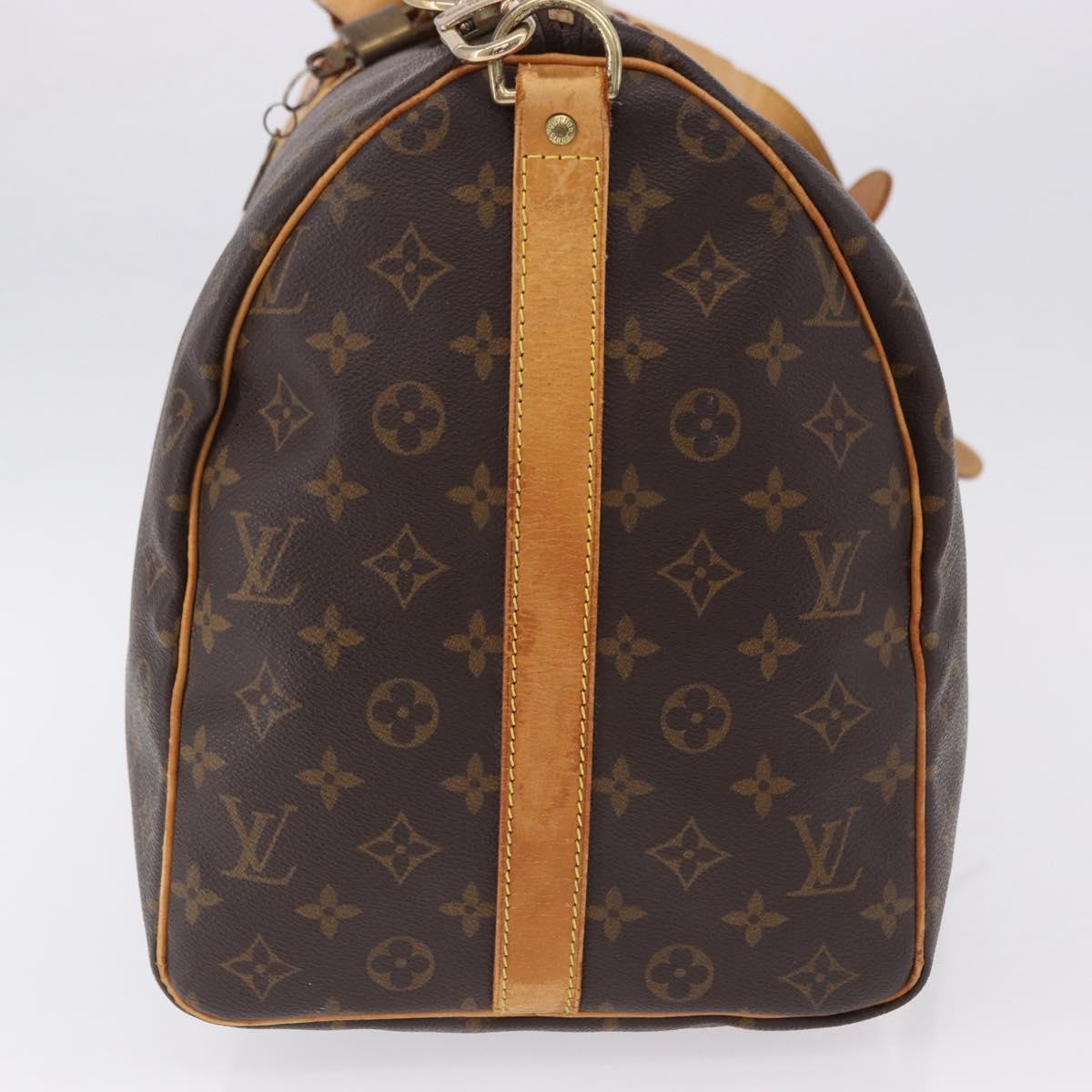 LOUIS VUITTON Monogram Keepall Bandouliere 50 Boston Bag M41416 LV Auth ka5436A