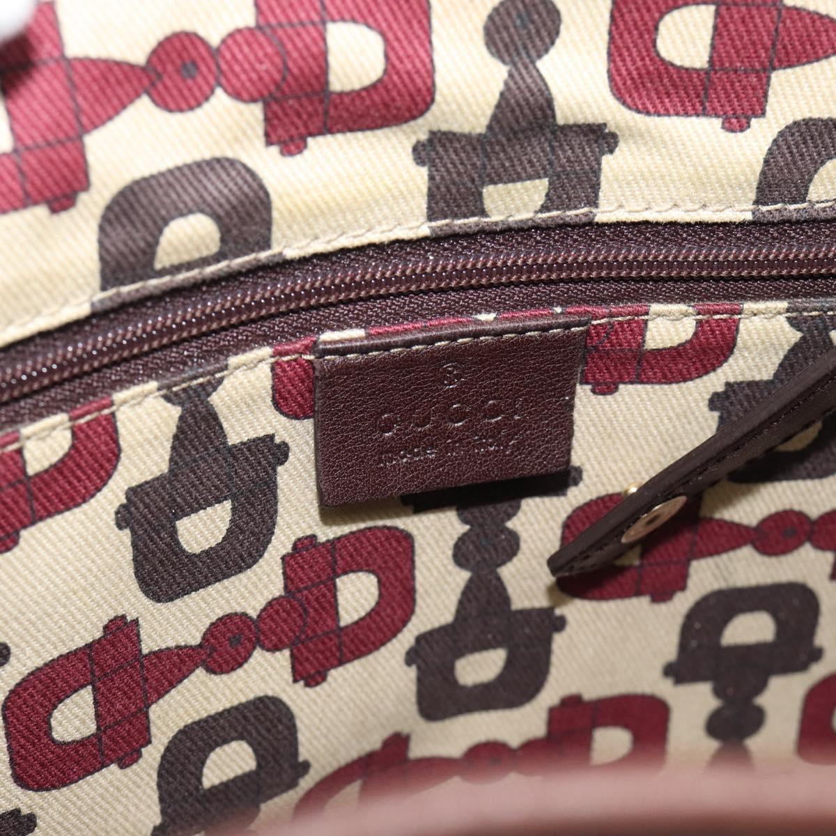 GUCCI GuccissimaGG Tote Bag Leather Brown Gold Tone 130736 Auth ka5440A