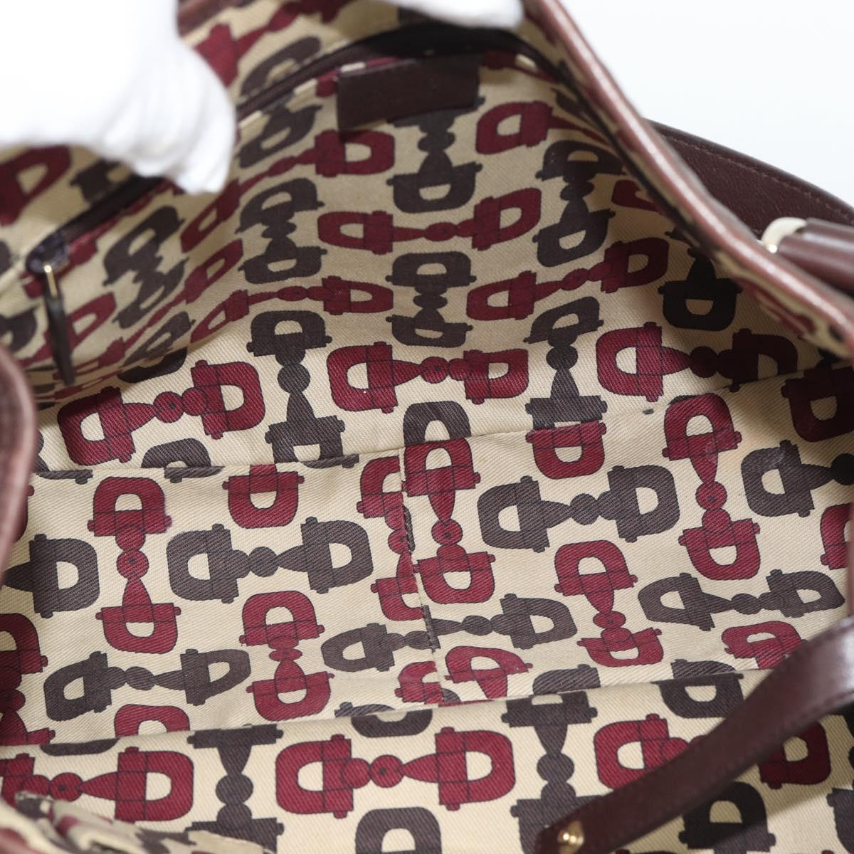 GUCCI GuccissimaGG Tote Bag Leather Brown Gold Tone 130736 Auth ka5440A