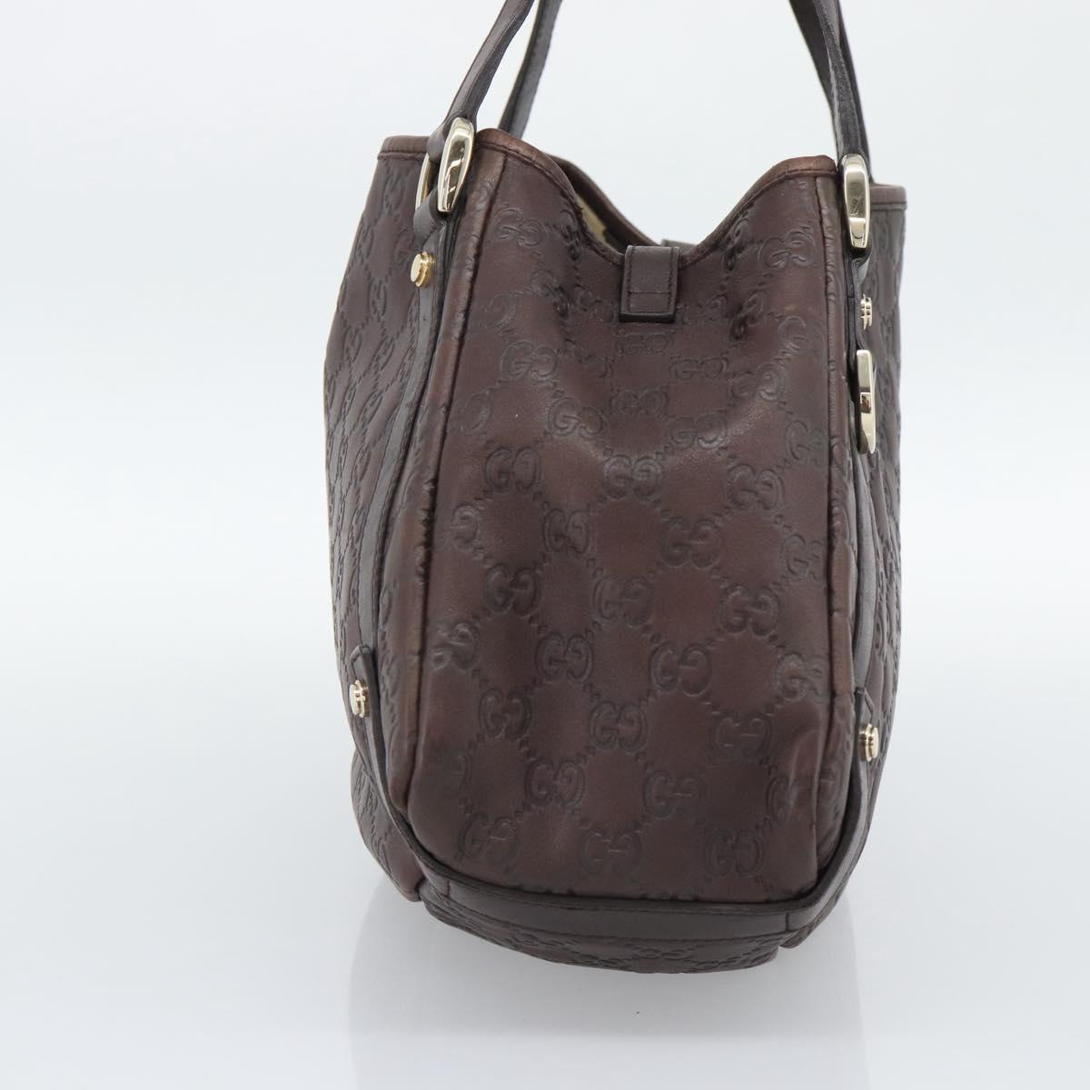 GUCCI GuccissimaGG Tote Bag Leather Brown Gold Tone 130736 Auth ka5440A