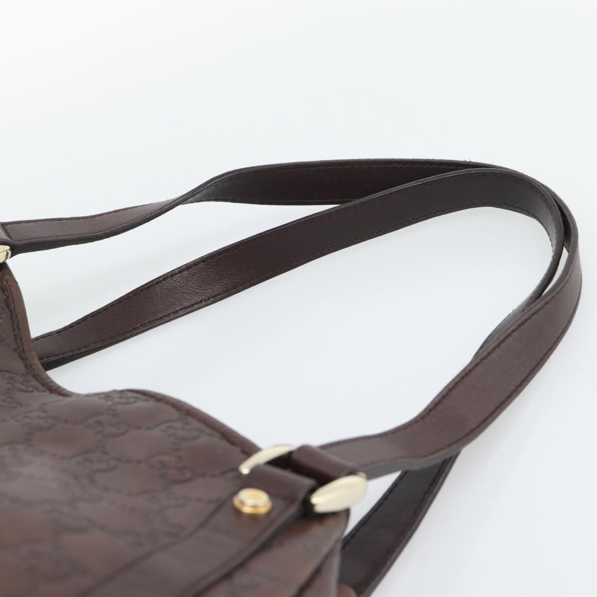 GUCCI GuccissimaGG Tote Bag Leather Brown Gold Tone 130736 Auth ka5440A
