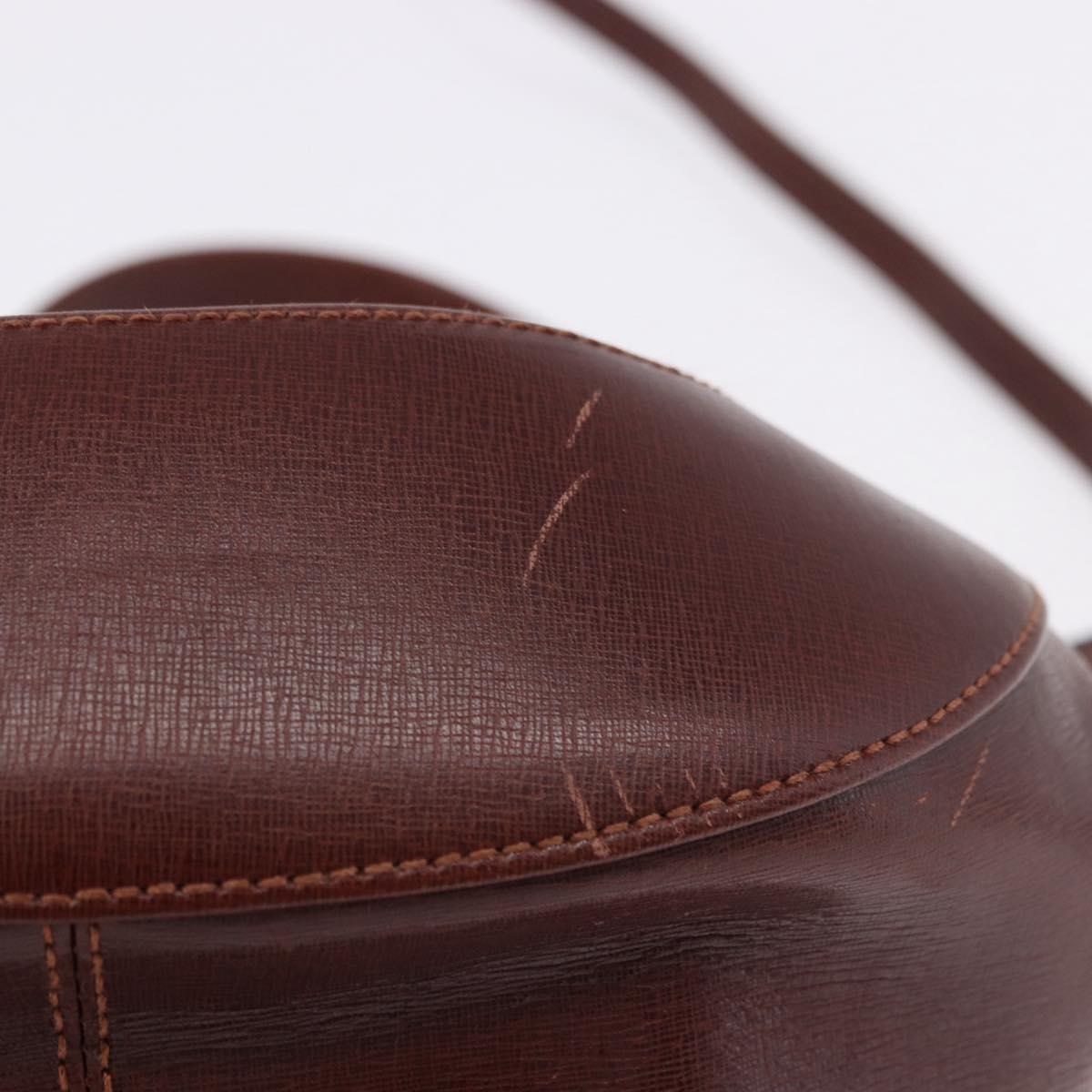 Salvatore Ferragamo Hand Bag Leather 2way Brown Gold Tone Auth ka5445A