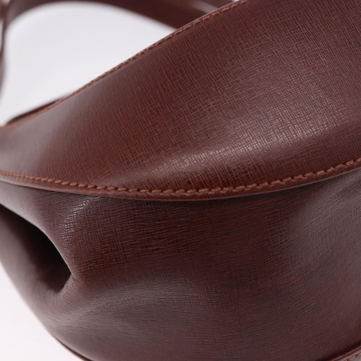 Salvatore Ferragamo Hand Bag Leather 2way Brown Gold Tone Auth ka5445A