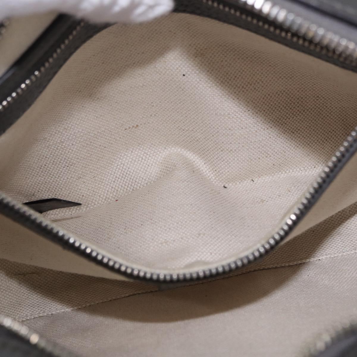 GUCCI GG Supreme Shoulder Bag PVC Leather Gray Silver 699439 Auth ka5448A