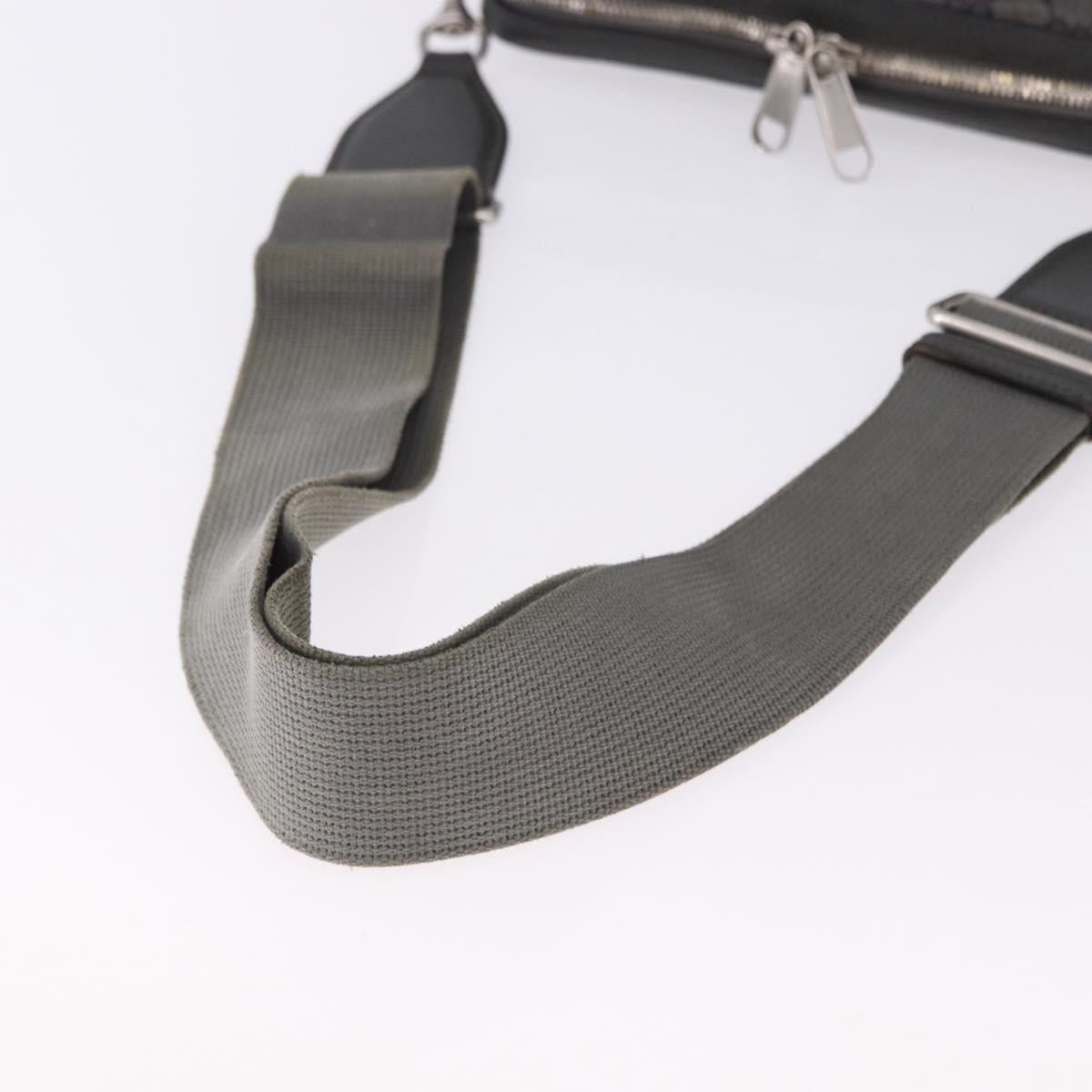 GUCCI GG Supreme Shoulder Bag PVC Leather Gray Silver 699439 Auth ka5448A