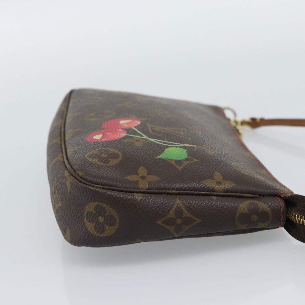 LOUIS VUITTON Monogram Cherry Pochette Accessoires Pouch M95008 LV Auth ka5453A