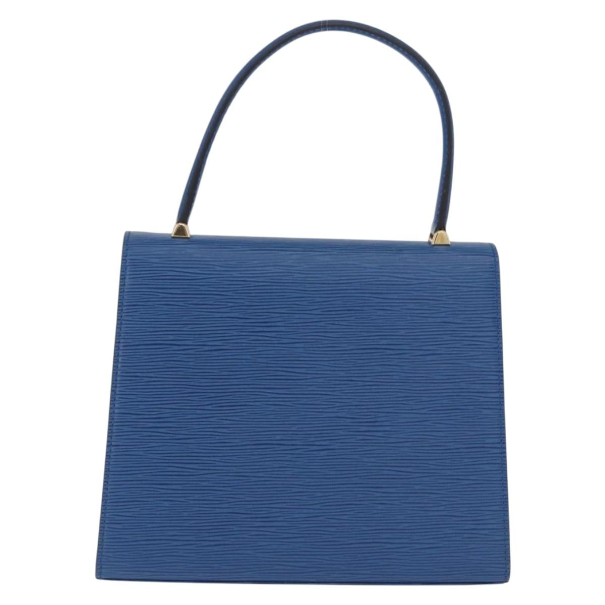 LOUIS VUITTON Epi Malesherbes Hand Bag Blue M52375 LV Auth ka5454