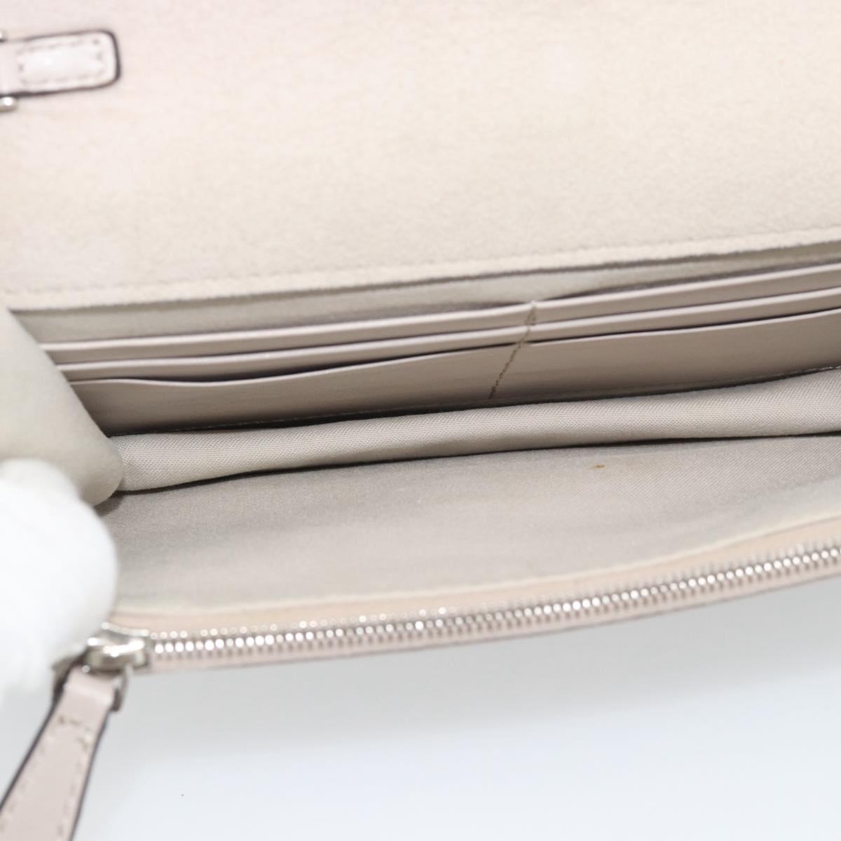 FENDI Chain Shoulder Wallet Leather Pink Silver 8M0346 Auth ka5456A