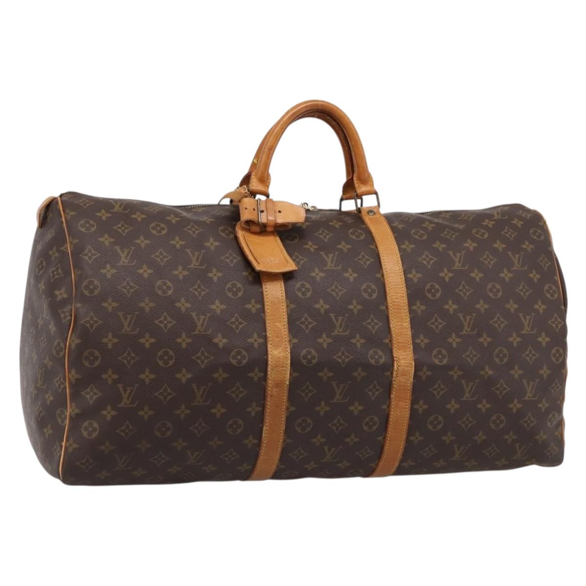 LOUIS VUITTON Monogram Keepall 60 Boston Bag M41422 LV Auth ka5459