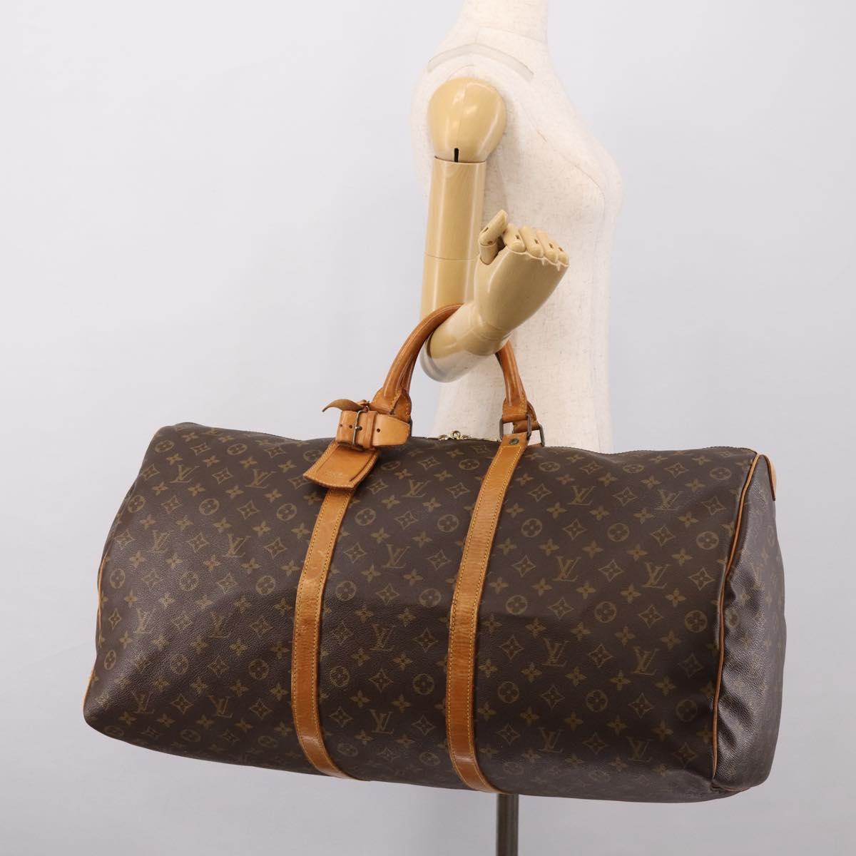 LOUIS VUITTON Monogram Keepall 60 Boston Bag M41422 LV Auth ka5459