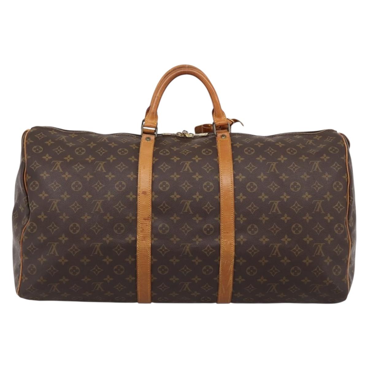 LOUIS VUITTON Monogram Keepall 60 Boston Bag M41422 LV Auth ka5459